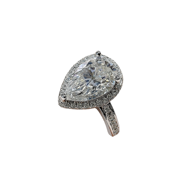 HLJR022 Aura CelesteDropLuxe Ring - Platinum Statement Gift