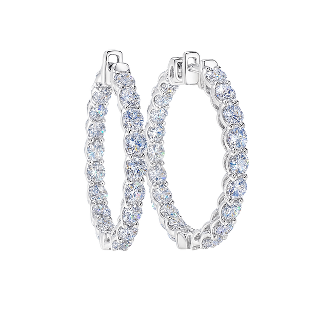 HLJE014 Muse HoopLuxe Earrings – Platinum Statement Gift