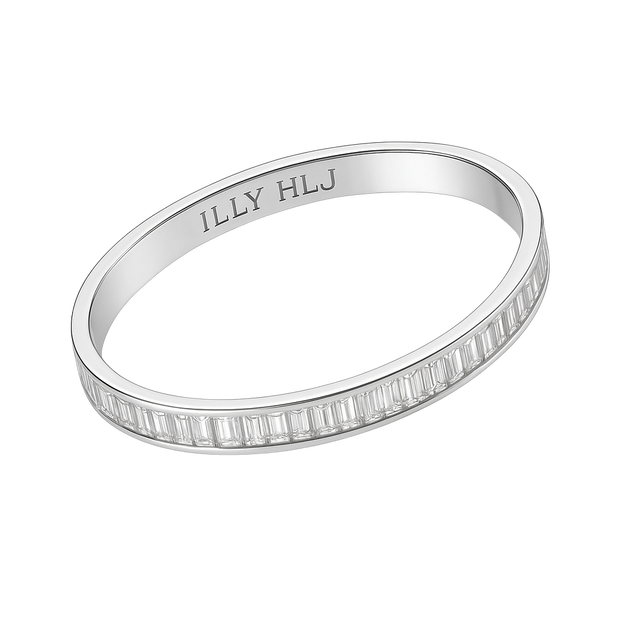 HLJB005 Nova BaguetteLuxe Bracelet - Platinum Statement Gift