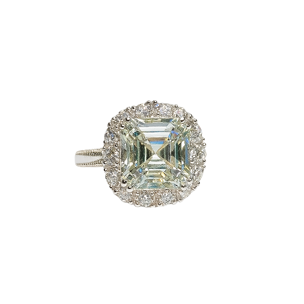 HLJR037 Aura QueenLuxe Ring – Platinum Statement Gift