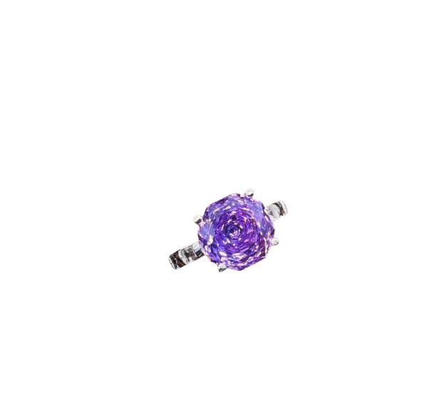 HLJR020 Aura SpiralLuxe Ring – Platinum Statement Gift