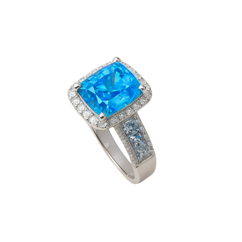 HLJR012 Aura RectangleLuxe Ring - Platinum Statement Gift