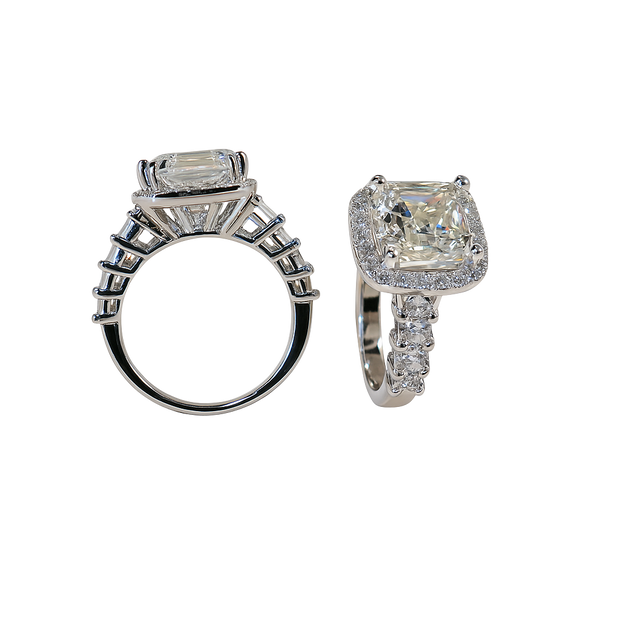 HLJR018 Aura CushonLuxe Ring – Platinum Gift For Her