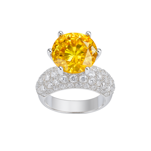 HLJR009 Aura RoundLuxe Ring - Platinum Statement Gift