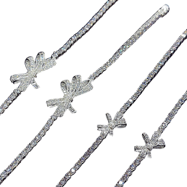 HLJS016 Bellea Bow TieLuxe Set – Platinum Statement Gift
