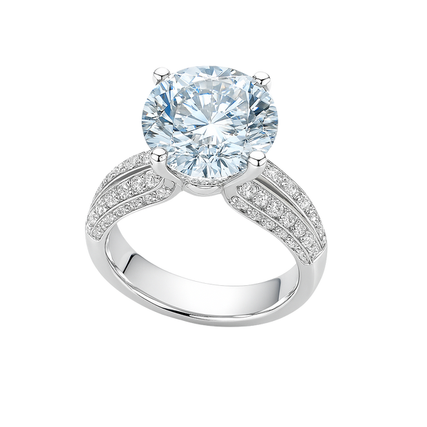 HLJR004 Radiant BloomLuxe Ring - Platinum Statement Gift