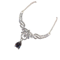 HLJN021 Lumia TeardropLuxe Necklace - Platinum Statement Gift