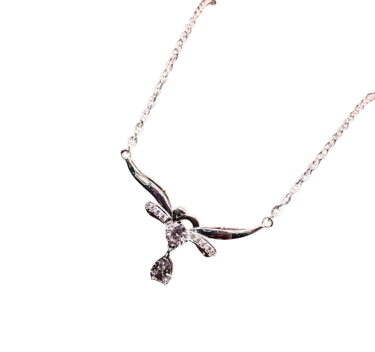 HLJN022 Lumia CelesteGraceLuxe Necklace - Platinum Statement Gift