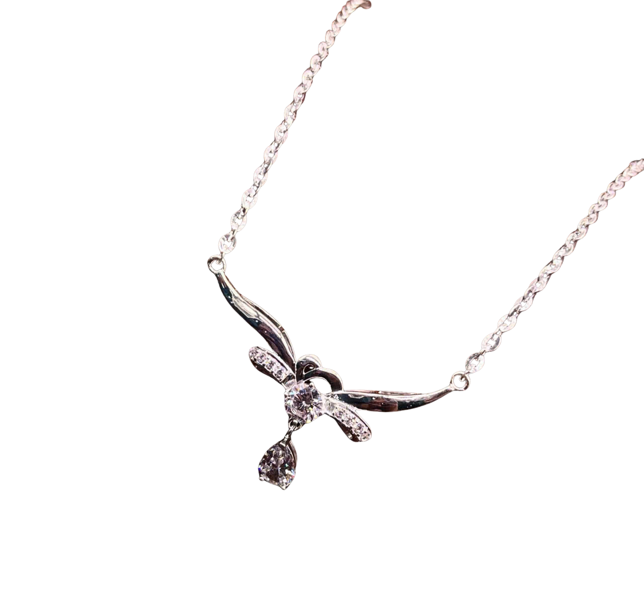 HLJN022 Lumia CelesteGraceLuxe Necklace - Platinum Statement Gift