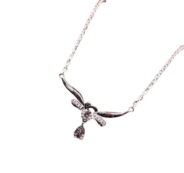 HLJN022 Lumia CelesteGraceLuxe Necklace - Platinum Statement Gift