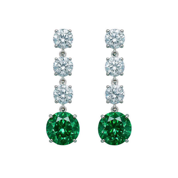 HLJE002 Muse CascadeLuxe Earrings - Platinum Statement Gift