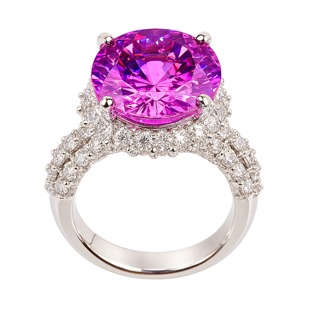 HLJR013 Aura RoundLuxe Ring - Platinum Statement Gift