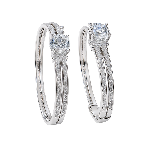 HLJB021 Nova SolitaireLuxe Bracelet - Platinum Statement Gift