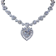 HLJN012 Lumia HeartLuxe Necklace - Platinum Statement Gift