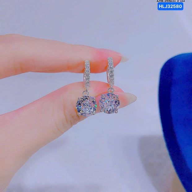 HLJE005 Muse DropLuxe Earrings - Platinum Statement Gift