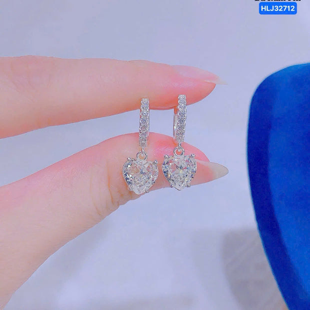 HLJE007 Muse DropLuxe Earrings - Platinum Statement Gift