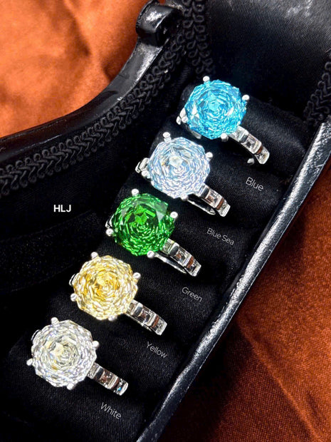 HLJR020 Aura SpiralLuxe Ring – Platinum Statement Gift