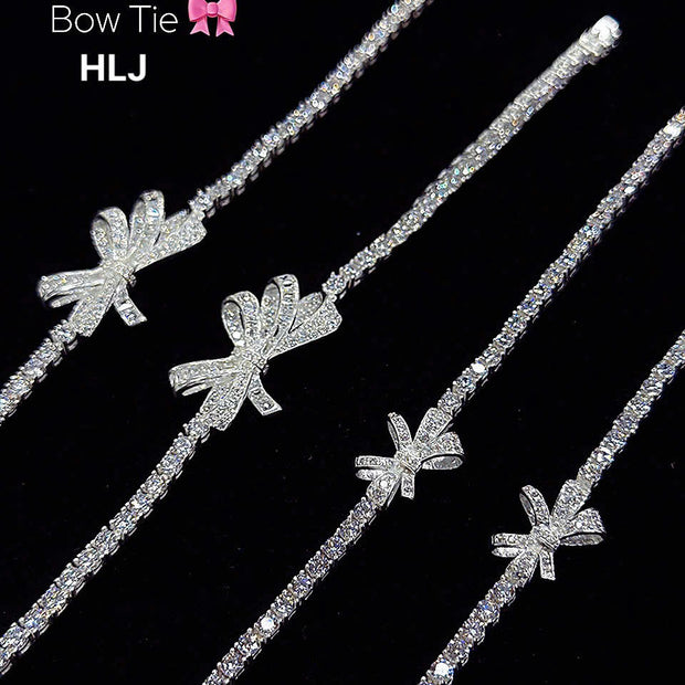HLJS016 Bellea Bow TieLuxe Set – Platinum Statement Gift
