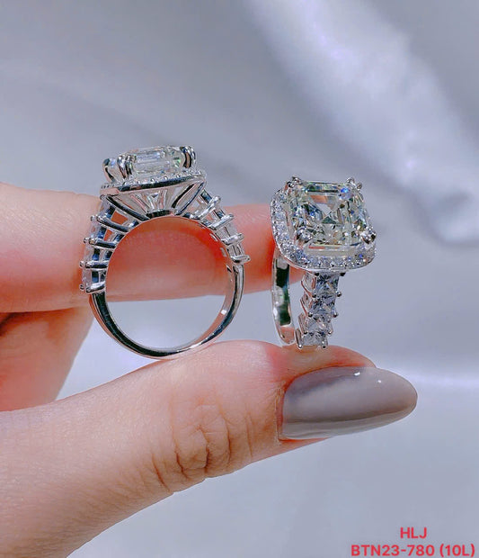 HLJR018 Aura CushonLuxe Ring – Platinum Gift For Her