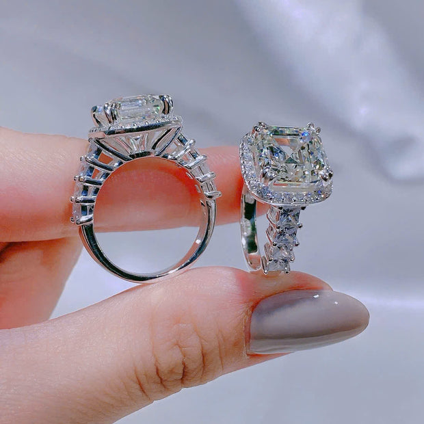 HLJR018 Aura CushonLuxe Ring – Platinum Gift For Her