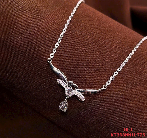 HLJN022 Lumia CelesteGraceLuxe Necklace - Platinum Statement Gift
