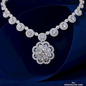 HLJN011 Lumia BloomLuxe Necklace - Platinum Anniversary Gift