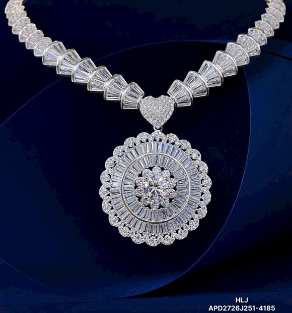 HLJN004 Lumia GalaxyLuxe Necklace – Platinum Statement Gift For Her