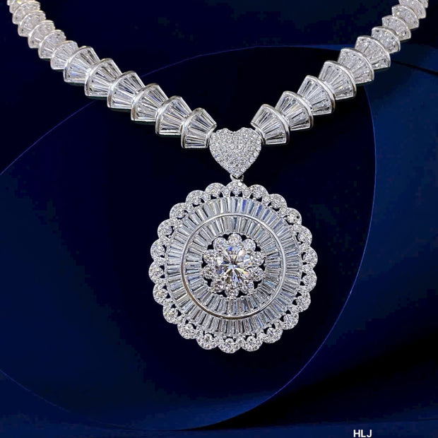 HLJN004 Lumia GalaxyLuxe Necklace – Platinum Statement Gift For Her