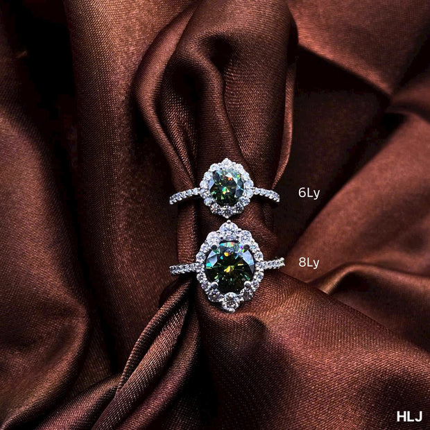HLJS017 Aura TwinLustreLuxe Ring Set - Platinum Couple Gift