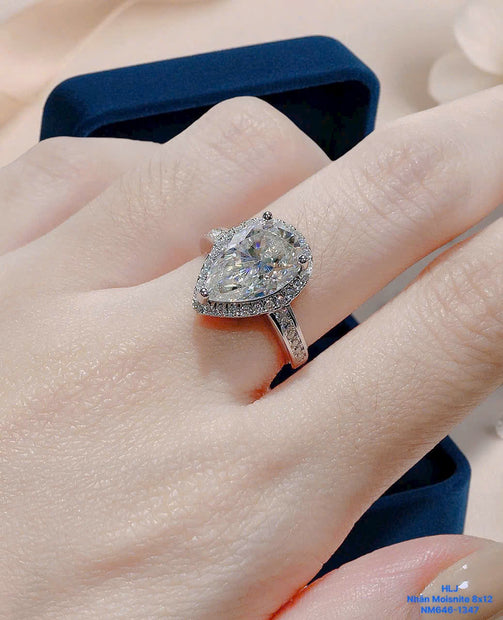 HLJR022 Aura CelesteDropLuxe Ring - Platinum Statement Gift