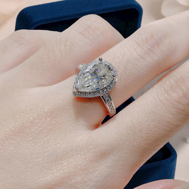 HLJR022 Aura CelesteDropLuxe Ring - Platinum Statement Gift