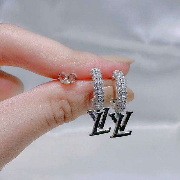 HLJE019 Muse IconicLVLuxe Earrings - Platinum Statement Gift