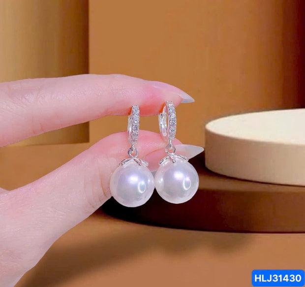 HLJE011 Muse RoyalPearlLuxe Earrings – Platinum Purelustre Gift